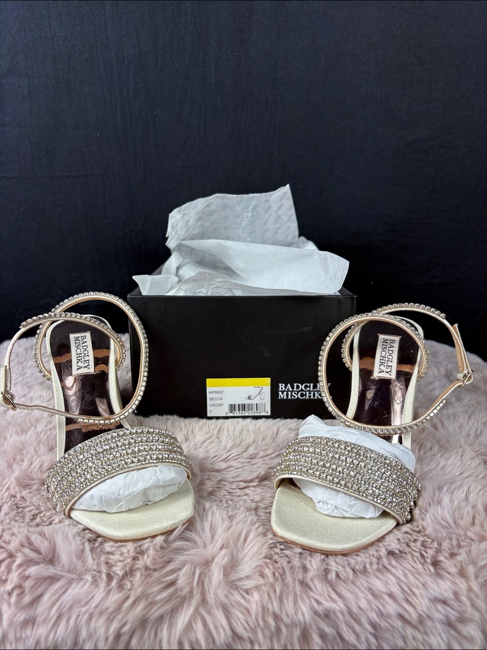 Badgley Mischka Becca Crystal Embellished Block